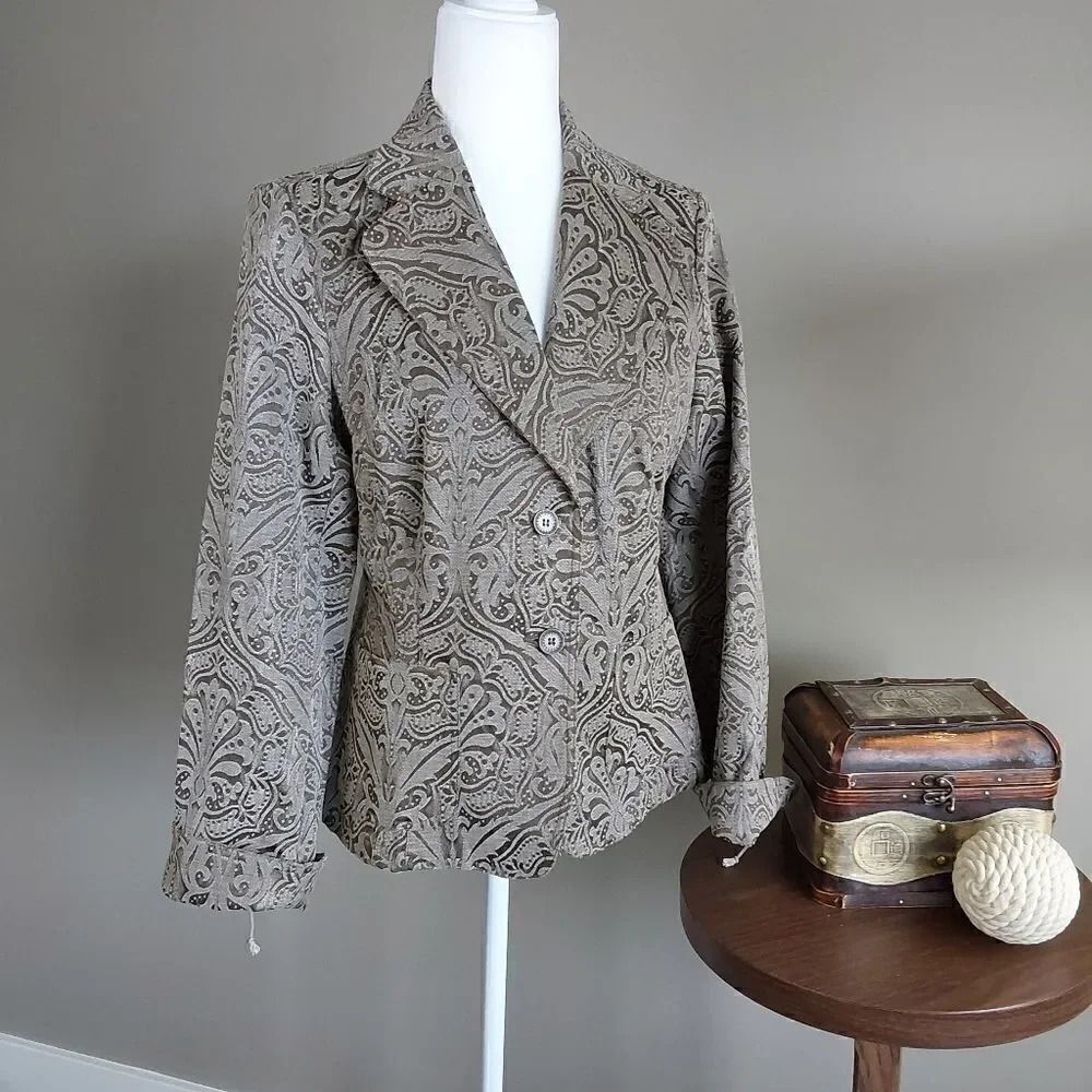 Spiegel blazer- brown paisley- Size 8